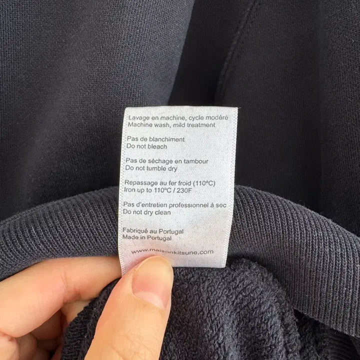 [BUNJANG] Maison Kitsune Fox Head Black Hoodie / 메종키츠네 폭스 헤드 블랙 후드티