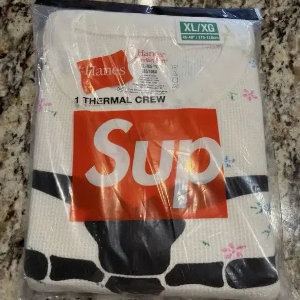 [BUNJANG] Supreme Hanes Thermal Crew Floral / [XL] 슈프림 헤인즈 본즈 써멀 크루 플로럴 (1개입) - 25FW