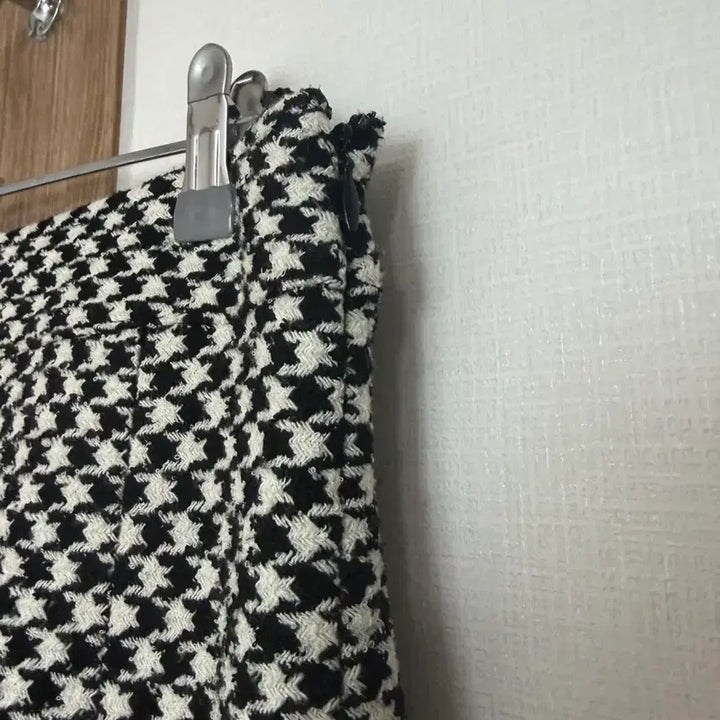 [BUNJANG] Houndstooth Check Pleated Skirt / 하운드투스 체크 플리츠 스커트
