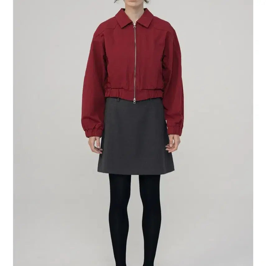 [BUNJANG] Hunch Crop Cotton Blouson Jacket / (새상품)헌치 크롭 코튼 블루종 자켓