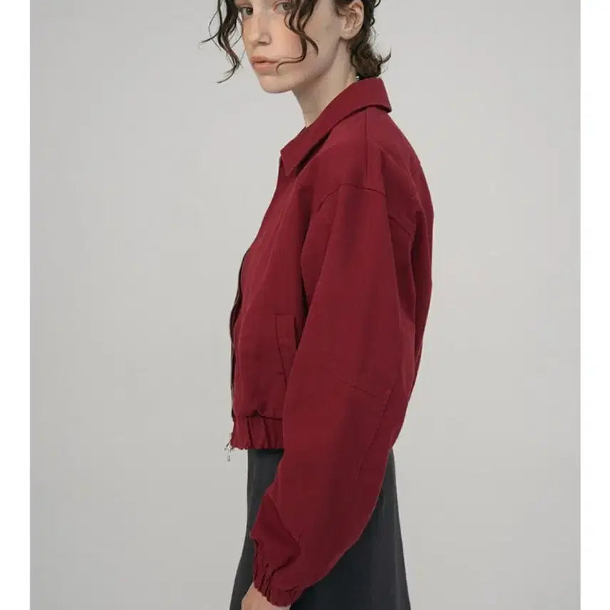 [BUNJANG] Hunch Crop Cotton Blouson Jacket / (새상품)헌치 크롭 코튼 블루종 자켓