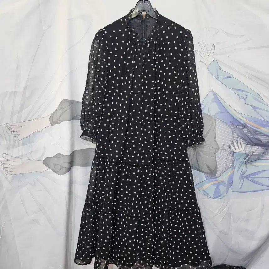 [BUNJANG] Imported Dot Chiffon Dress / 수입 도트 쉬폰원피스