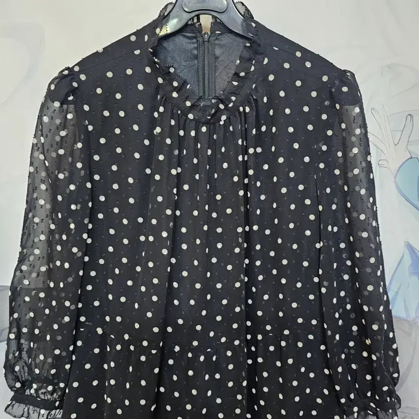 [BUNJANG] Imported Dot Chiffon Dress / 수입 도트 쉬폰원피스