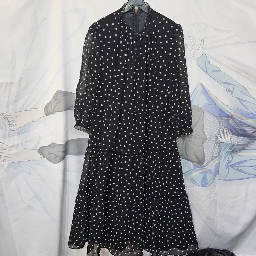 [BUNJANG] Imported Dot Chiffon Dress / 수입 도트 쉬폰원피스