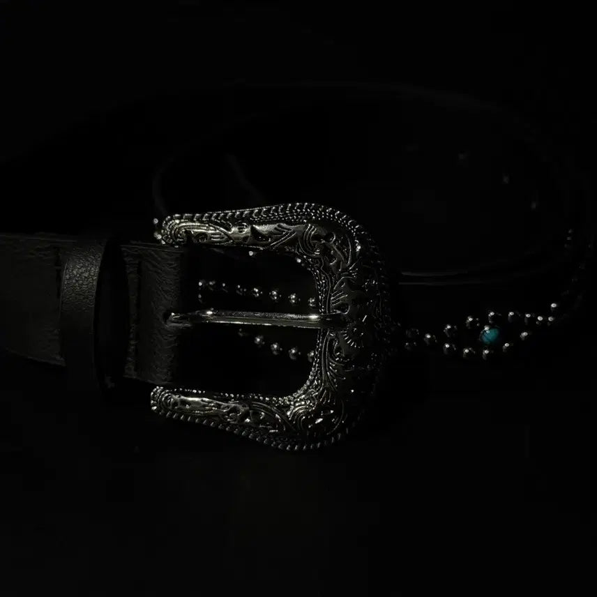 [BUNJANG] Vintage Western Studded Leather Belt / 빈티지 웨스턴 스터드 벨트 새상품