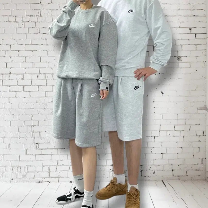 [BUNJANG] Nike Men's Sweatshirt and Shorts Set / 나이키 맨투맨 반바지 세트