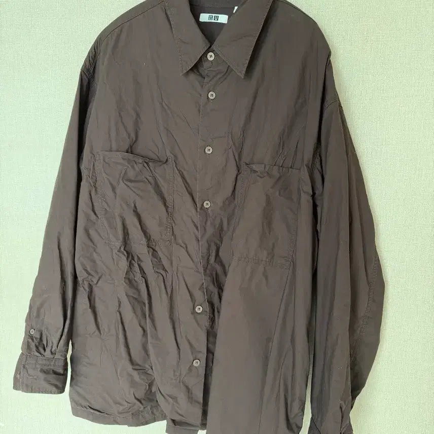 [SOLD OUT] [XL] 유니클로 U 브라운 셔츠