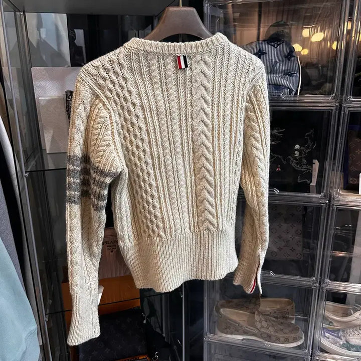 [BUNJANG] Thom Browne Aran Cable Knit Sweater / 25fw 톰브라운 아란케이블 니트 4사이즈