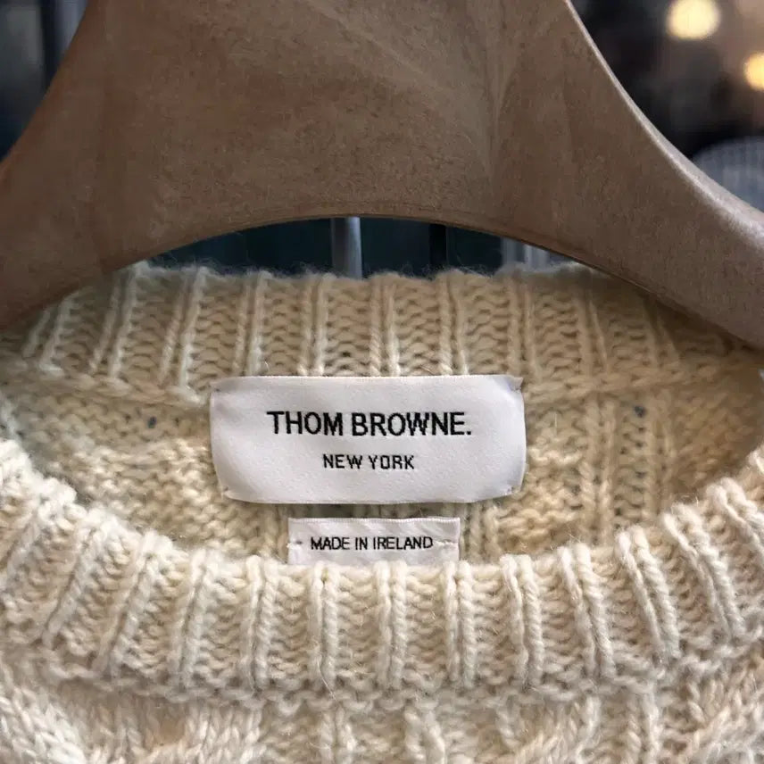 [BUNJANG] Thom Browne Aran Cable Knit Sweater / 25fw 톰브라운 아란케이블 니트 4사이즈
