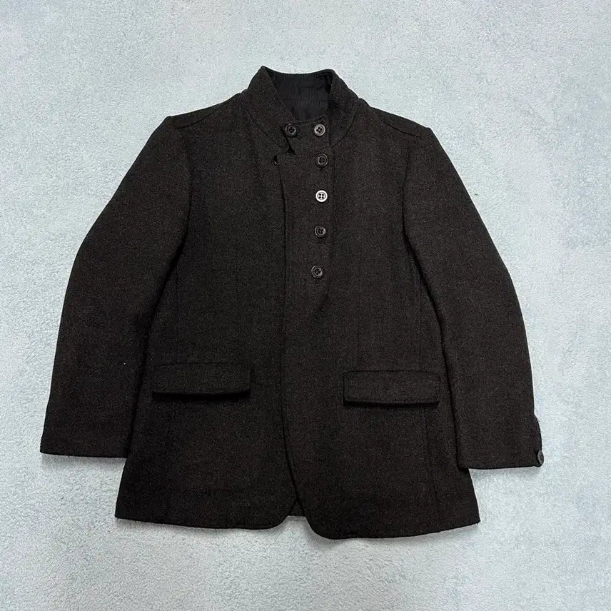 [BUNJANG] Corneliani Men's Dark Gray Hidden Button Jacket / 꼬르넬리아니 남성 다크그레이 히든버튼 자켓