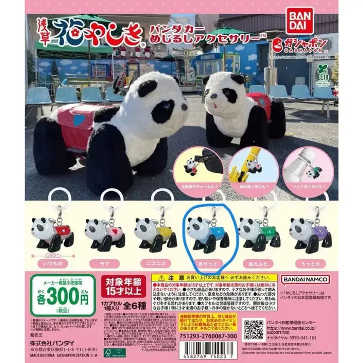 [BUNJANG] Bandai Panda Yu-shi Mejiroshi Keyring Doll / 반다이 판다 유원지 메지루시 키링 인형 유우시