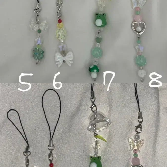 [BUNJANG] Handmade Beaded Keychain Collection Y2K Style / 핸드메이드 비즈키링 모음 y2k