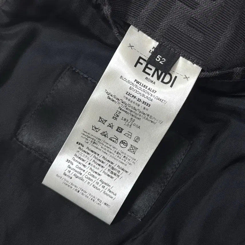 [BUNJANG] Fendi FF Logo Bomber Jacket / [52/당일출고]펜디 FF로고 봄버 자켓