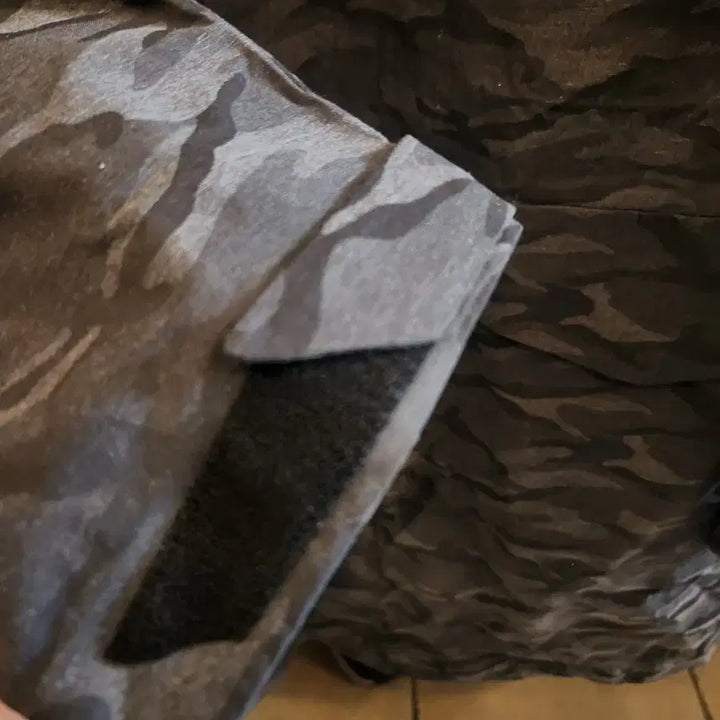 [BUNJANG] Mistral Camouflage Hooded Long Windbreaker Jacket / 미스트랄 카모플라쥬 후드 롱 바람막이 새제품