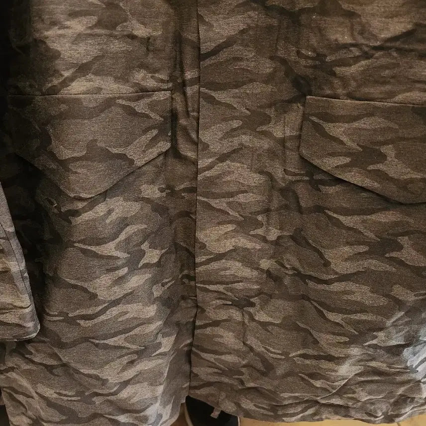[BUNJANG] Mistral Camouflage Hooded Long Windbreaker Jacket / 미스트랄 카모플라쥬 후드 롱 바람막이 새제품