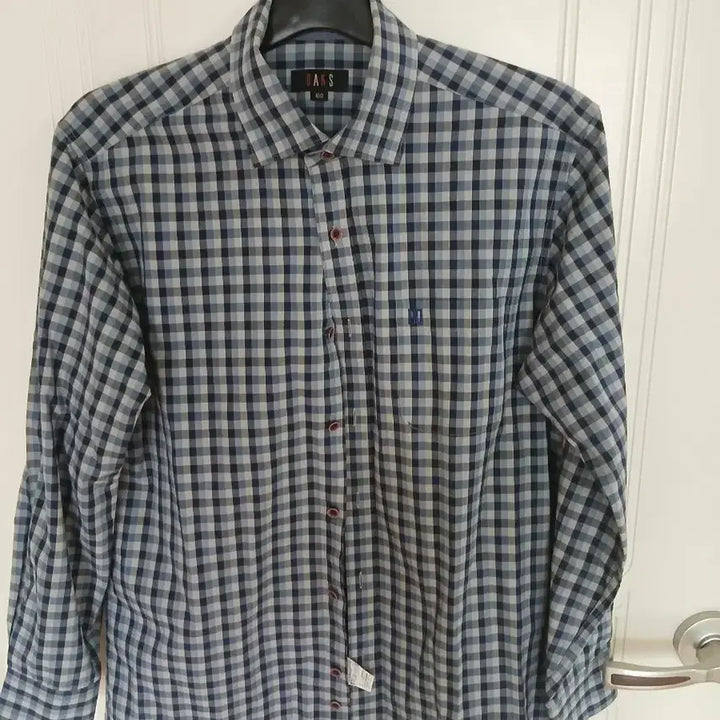 [BUNJANG] Daks Check Long Sleeve Shirt / 닥스 남방 체크 긴팔 셔츠   100