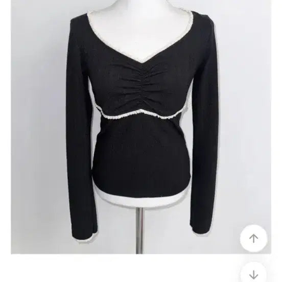 [BUNJANG] Meego Tiny Lace Tee Black / Meego tiny lace tee 블랙