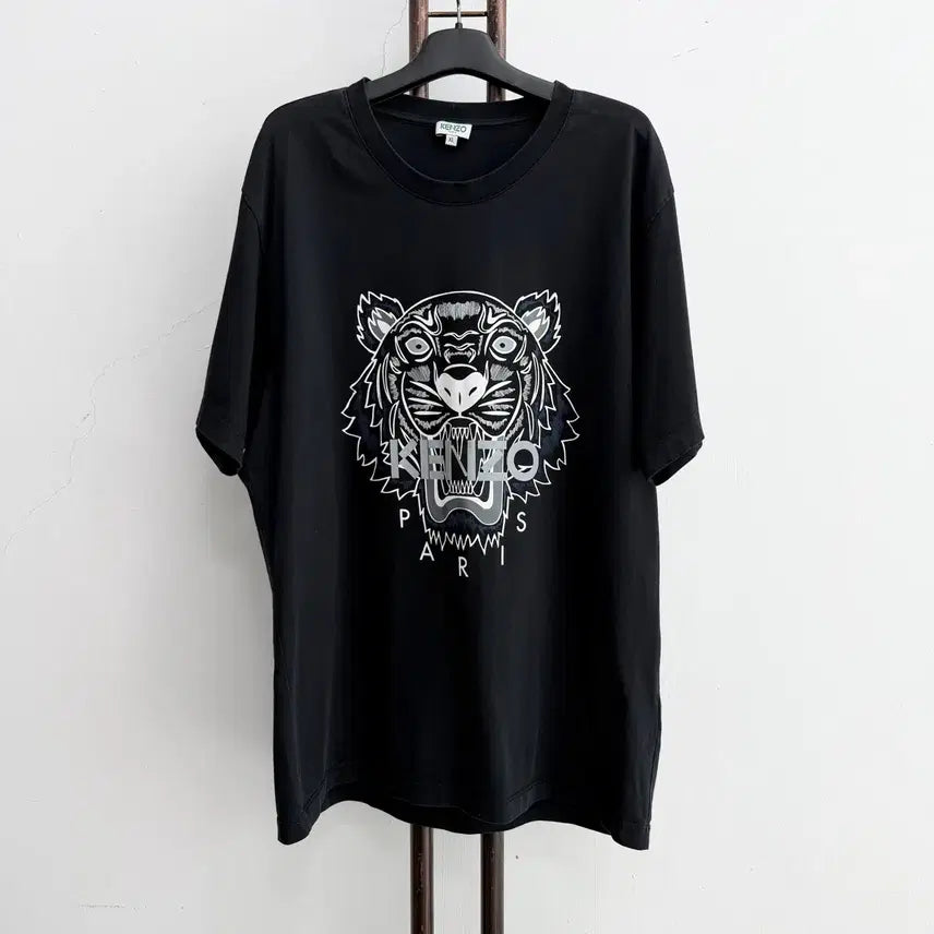 [BUNJANG] KENZO Black Tiger Embroidered T-shirt / 정품 KENZO 겐조 블랙 타이거 반팔 티셔츠