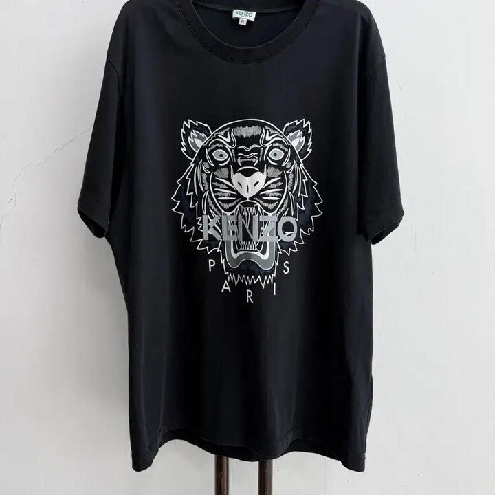 [BUNJANG] KENZO Black Tiger Embroidered T-shirt / 정품 KENZO 겐조 블랙 타이거 반팔 티셔츠