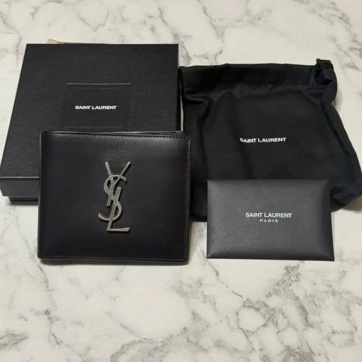 [BUNJANG] Saint Laurent Card Wallet / 생로랑 모노그램 카프스킨 반지갑