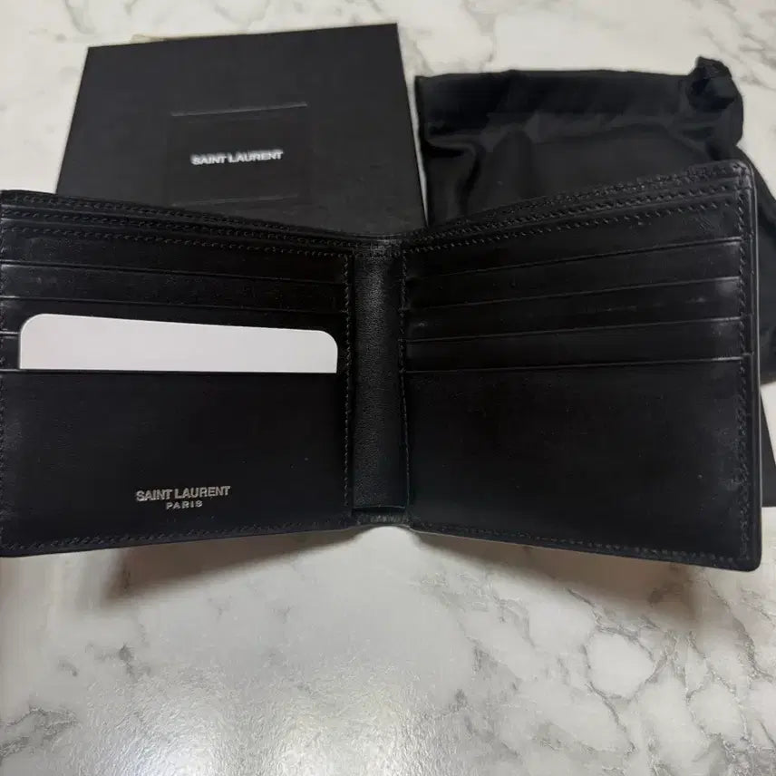 [BUNJANG] Saint Laurent Card Wallet / 생로랑 모노그램 카프스킨 반지갑