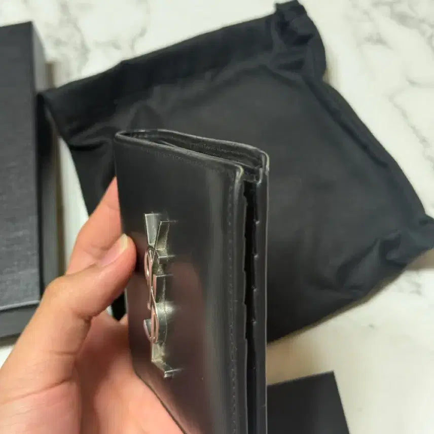 [BUNJANG] Saint Laurent Card Wallet / 생로랑 모노그램 카프스킨 반지갑