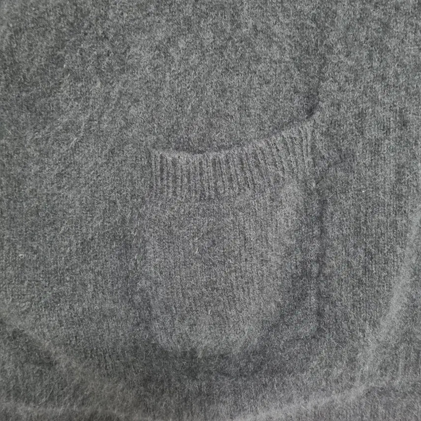 [BUNJANG] SJ Wan-i Raccoon Fur Polo Knit Sweater / SJ와니 너구리털 폴라니트 여Fㅡ0226