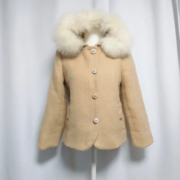 [BUNJANG] Latte Gyaru Ribbon Coat Hoodie Pinter / 라떼갸루 리본코트 후드집업 핀터깔