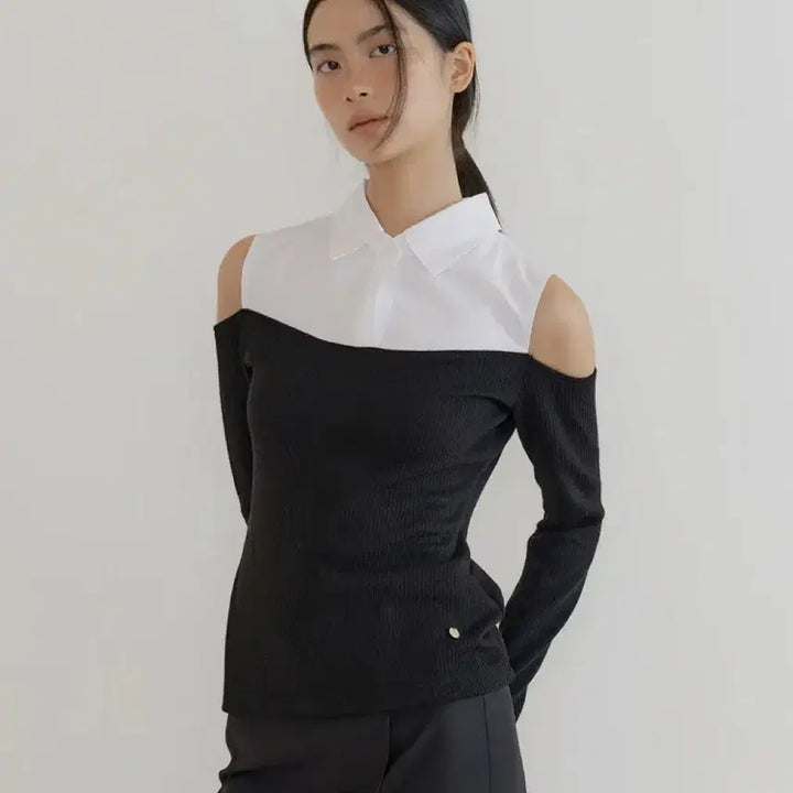 [BUNJANG] LUCIR ZU Off-Shoulder Shirt Top / 새상품) LUCIR ZU 루시르주 오프숄더 셔츠 탑