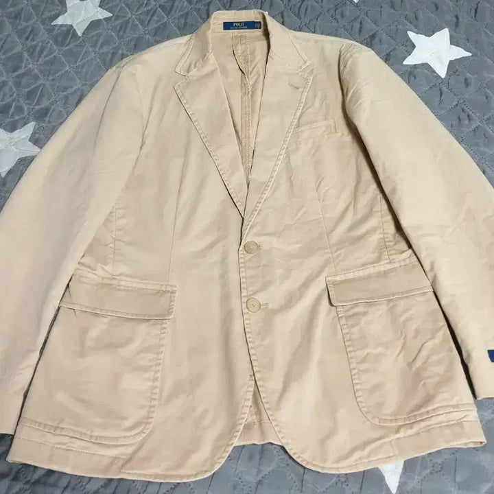 [BUNJANG] Polo Ralph Lauren Classic Chino Blazer Beige (M) / (소매 레터링) 폴로랄프로렌 클래식 치노 코튼 블레이저 베이지 (M)