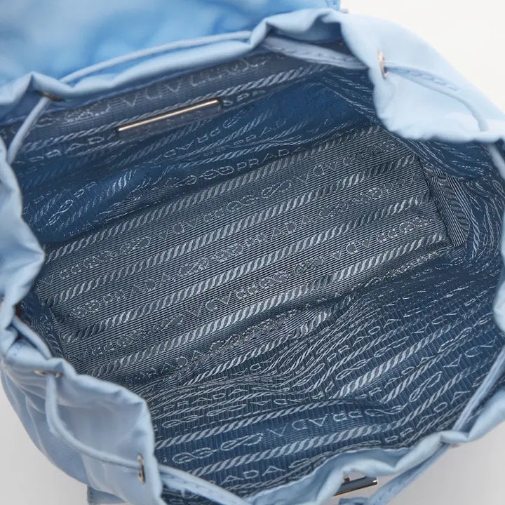 [BUNJANG] Prada Saffiano & Re-Nylon Mini Backpack Sky Blue / 프라다 사피아노 & 리나일론 백팩 미니 스카이블루