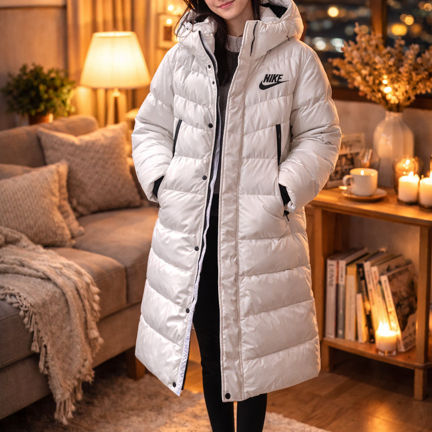[BUNJANG] Nike Long Padded Coat / 나이키 정품 가볍고 포근한 롱패딩