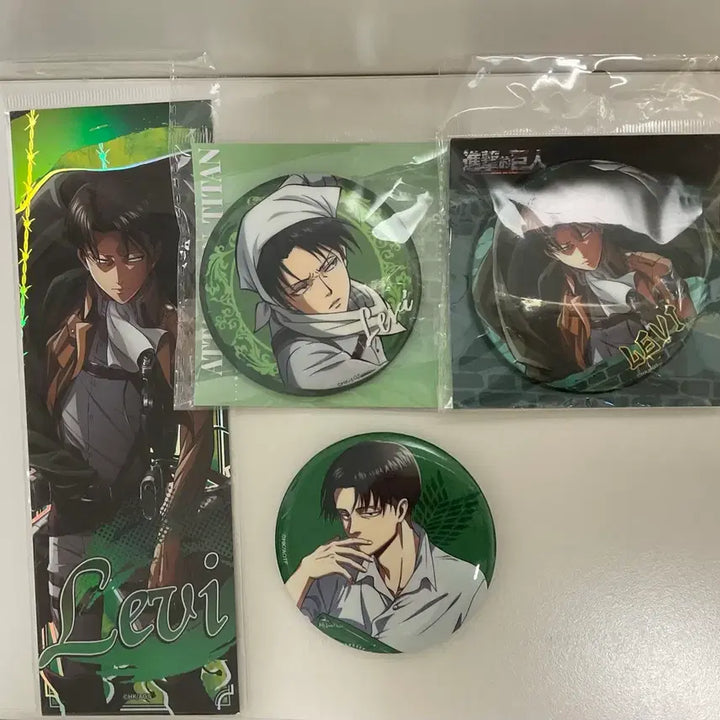 [BUNJANG] Attack on Titan Levi Badge Bundle Set / 진격의거인 진격거 리바이 뱃지 일괄