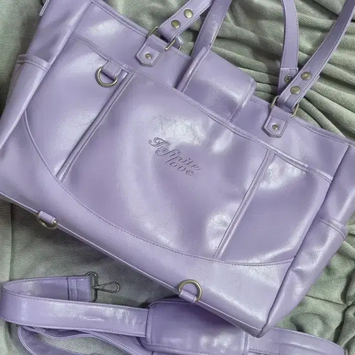 [BUNJANG] Synthetic Leather Ita Bag - Purple / [주말까지 할인]인조가죽 이타백 보라