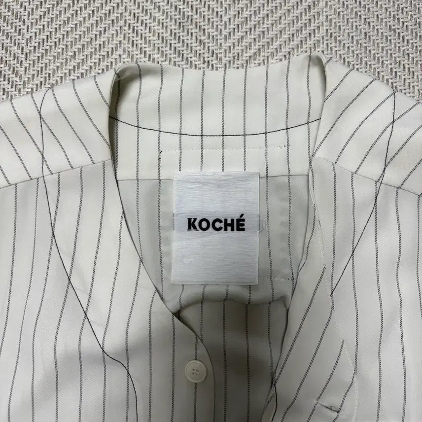 [SOLD OUT] KOCHE스트라이프 셔츠 레이스 믹스 원피스