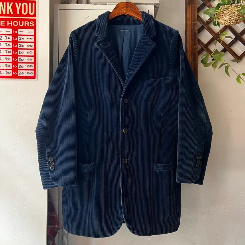 [BUNJANG] Polo Ralph Lauren Navy Corduroy Blazer Jacket / [XL]폴로 랄프로렌 네이비 코듀로이 블레이저 자켓
