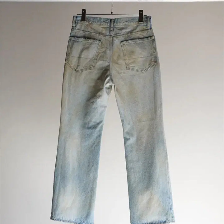 [BUNJANG] Anselm Crash Damage Denim Pants / 안셀름 크래쉬 데미지 슈컷 데님 팬츠