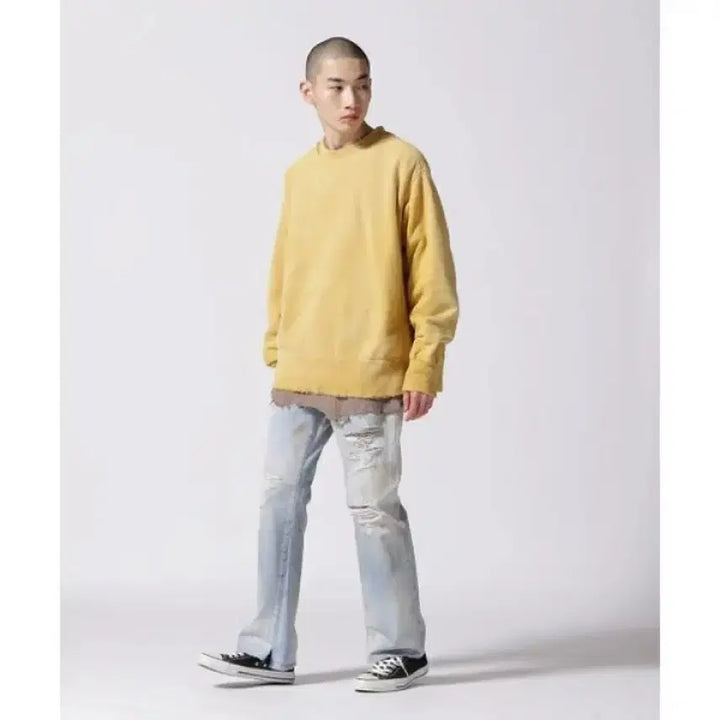 [BUNJANG] Anselm Crash Damage Denim Pants / 안셀름 크래쉬 데미지 슈컷 데님 팬츠