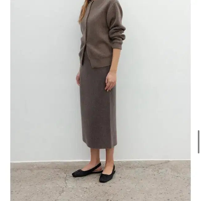 [BUNJANG] ROWE Cashmere Knit Cocoa Skirt / (새상품) ROWE 로웨 캐시미어 니트 스커트 코코아