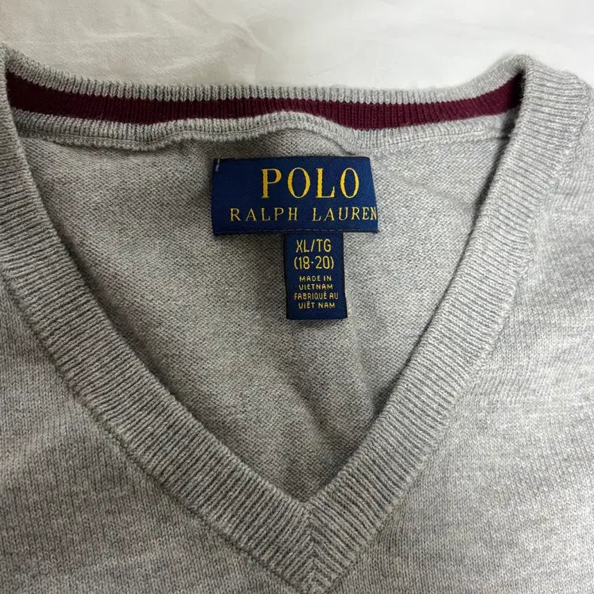 [BUNJANG] Polo Ralph Lauren V-Neck Knit (Boys XL) / 정품 폴로 브이넥 니트(보이즈XL)