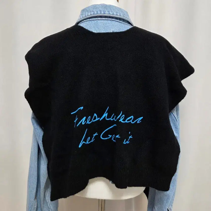 [BUNJANG] Shoulder Shawl Fake Knit / 새상품) 걸치는 어깨니트 니트숄 페이크니트