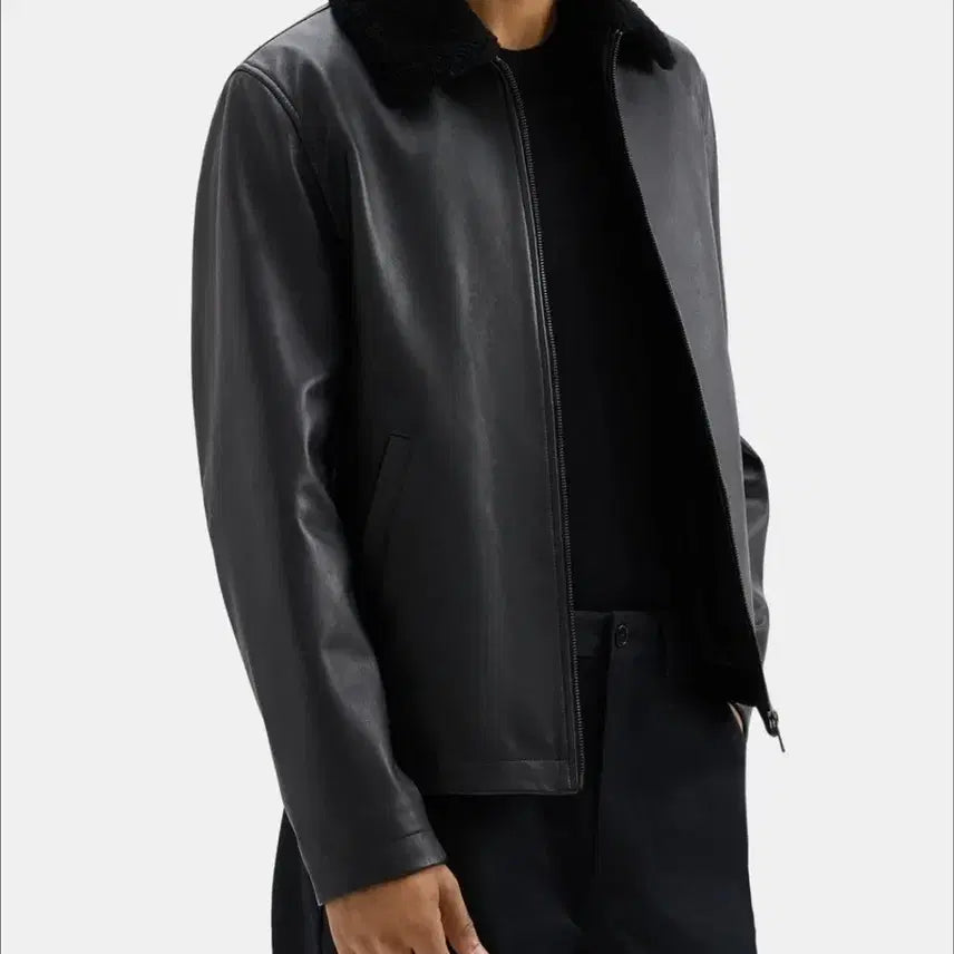 [BUNJANG] Theory Lambskin Leather Jacket / *새상품* 최신상 띠어리 램시어링 카라 최고급 양가죽자켓