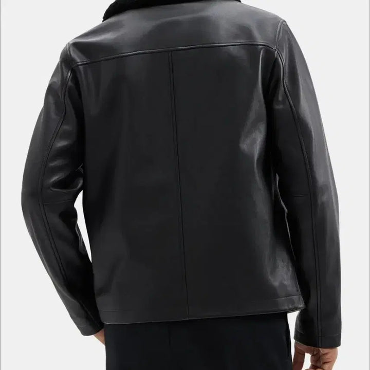 [BUNJANG] Theory Lambskin Leather Jacket / *새상품* 최신상 띠어리 램시어링 카라 최고급 양가죽자켓