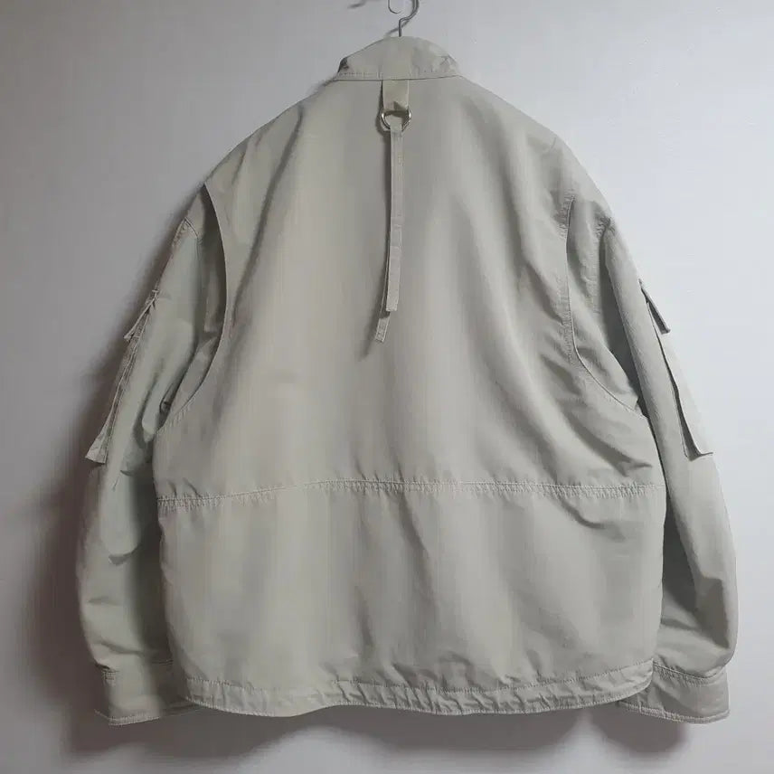 [BUNJANG] TIME Oversized Blouson Zip Jacket Beige (95) / 타임 TIME 오버핏 블루종 집업 자켓 베이지 95