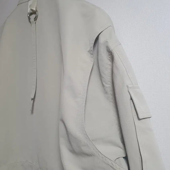 [BUNJANG] TIME Oversized Blouson Zip Jacket Beige (95) / 타임 TIME 오버핏 블루종 집업 자켓 베이지 95