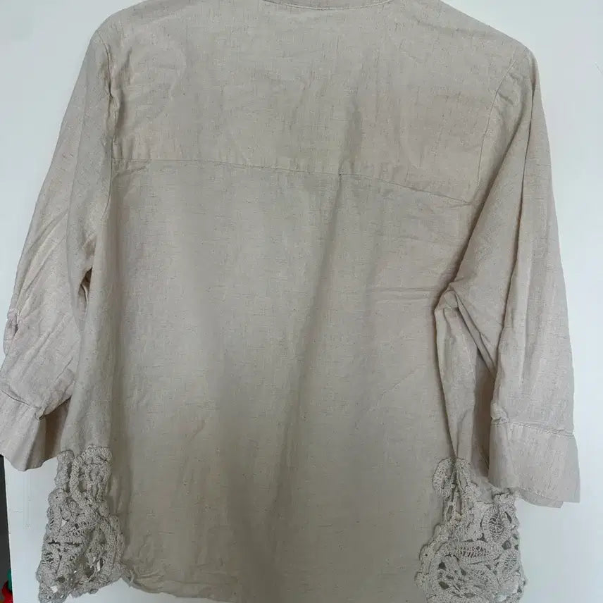 [BUNJANG] Curves Lace Blouse / 커브스 레이스 셔츠 블라우스