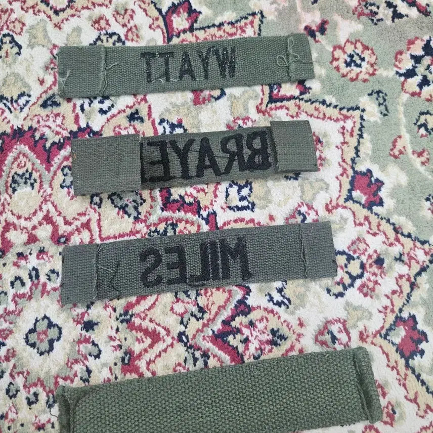 [BUNJANG] US Military OD Green Name Tape / [최종할인] 오리지널 미군 네임텍  OD GREEN NAME TYPE