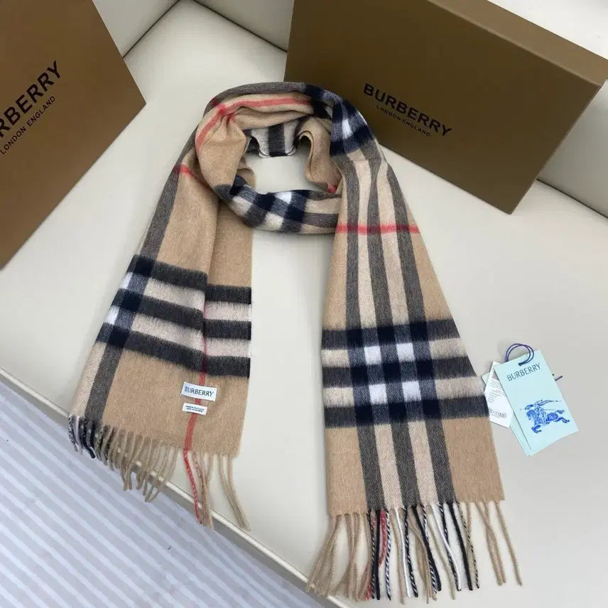 [BUNJANG] Burberry Cashmere Check Pattern Scarf / 버버리 캐시미어 머플러 스카프
