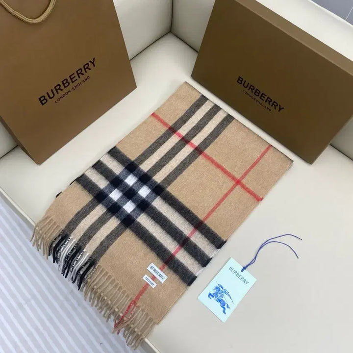 [BUNJANG] Burberry Cashmere Check Pattern Scarf / 버버리 캐시미어 머플러 스카프