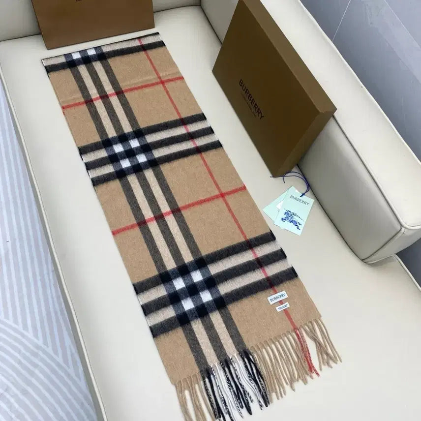 [BUNJANG] Burberry Cashmere Check Pattern Scarf / 버버리 캐시미어 머플러 스카프